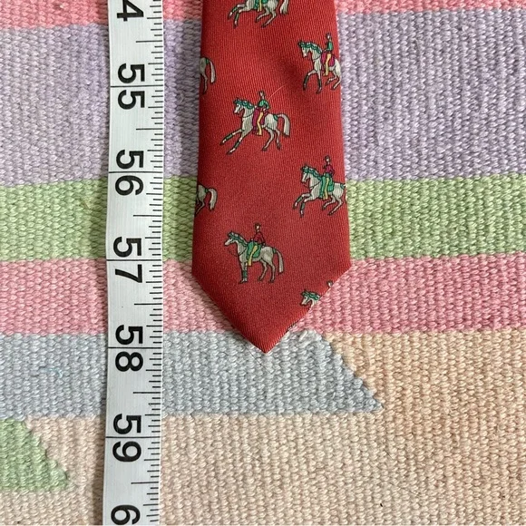 Vintage Hermes Equestrian Show Horse Pure 100% Silk Tie Made in France 7371PA - Picture 16 of 16